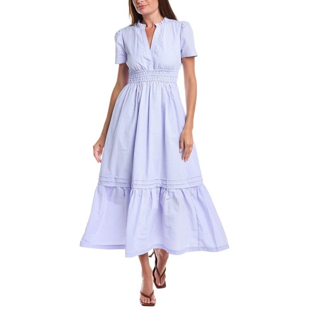 Cece Womens V-Neck Maxi Dress, Blue